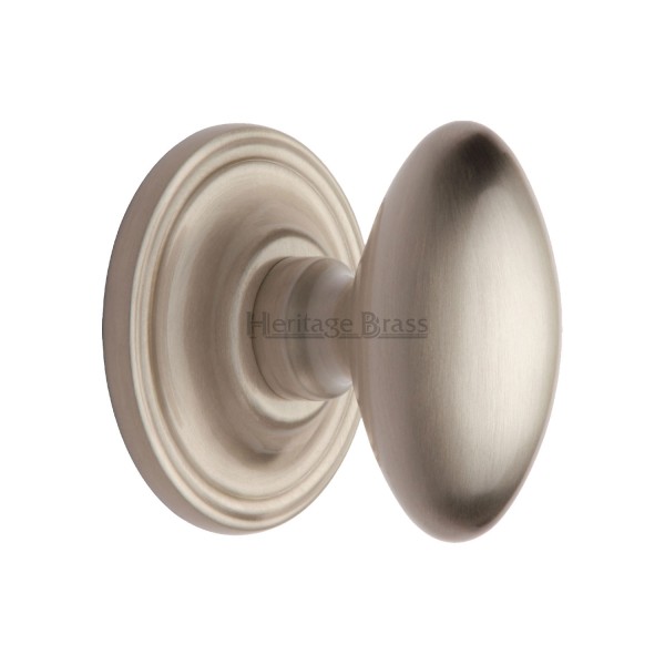 CHELSEA OVAL MORTICE DOOR KNOB ON CONCEALED ROSE